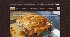 Desktop Screenshot of familytiesnpies.com